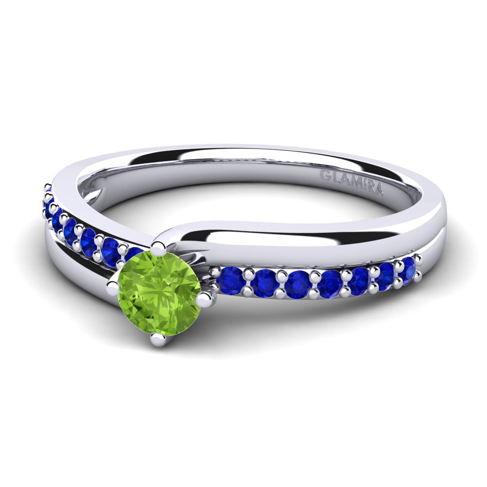 Peridot Diamonds Ring Lia