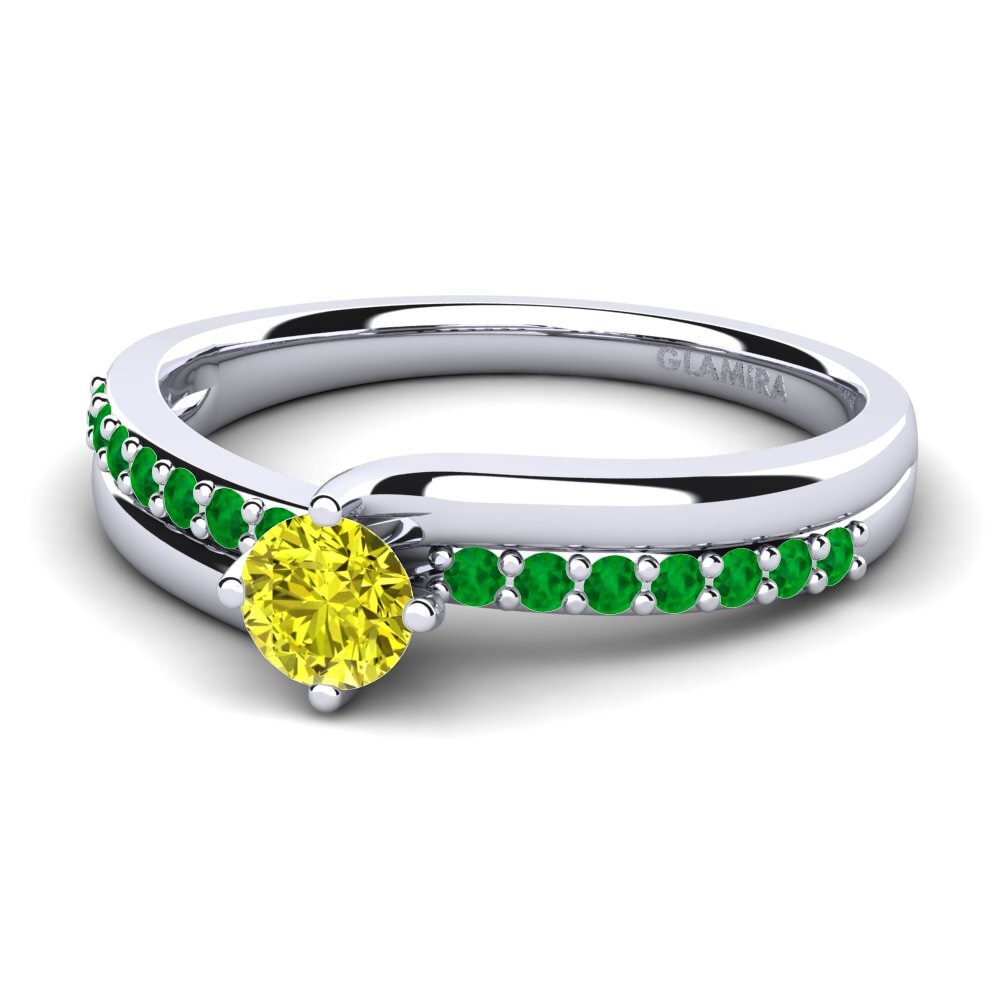 Yellow Diamond Diamonds Ring Lia