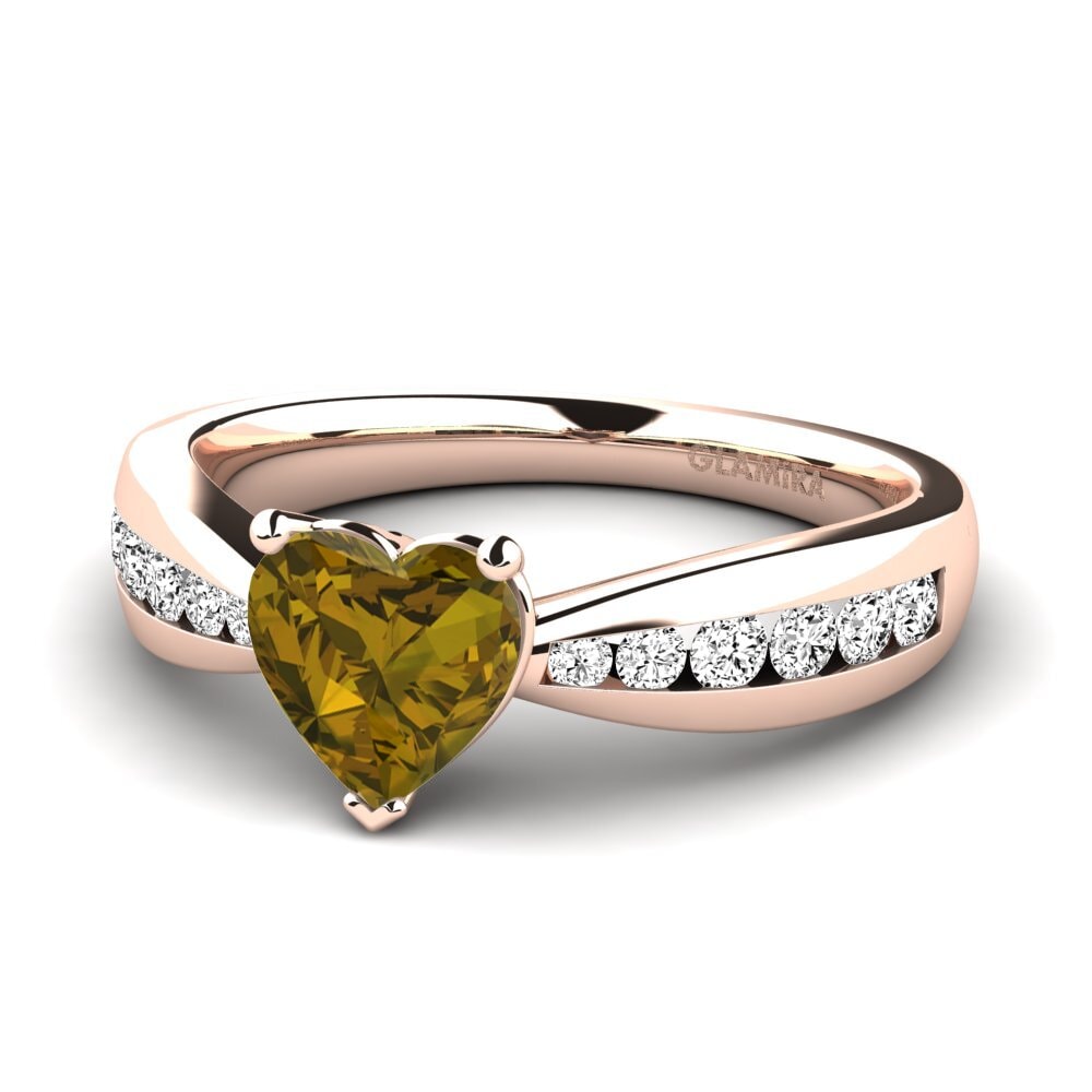 Brown Zircon Engagement Ring Nicole