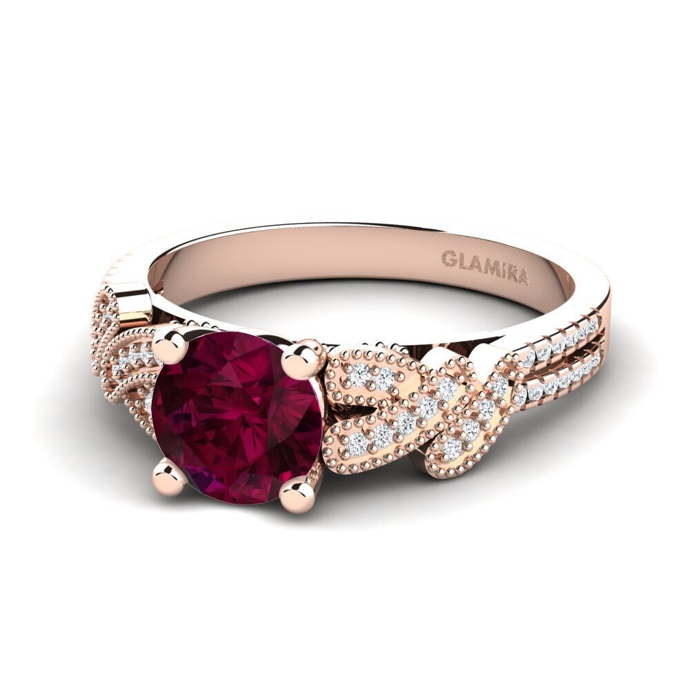 Granate Rhodolite Anillo de compromiso Gunilla