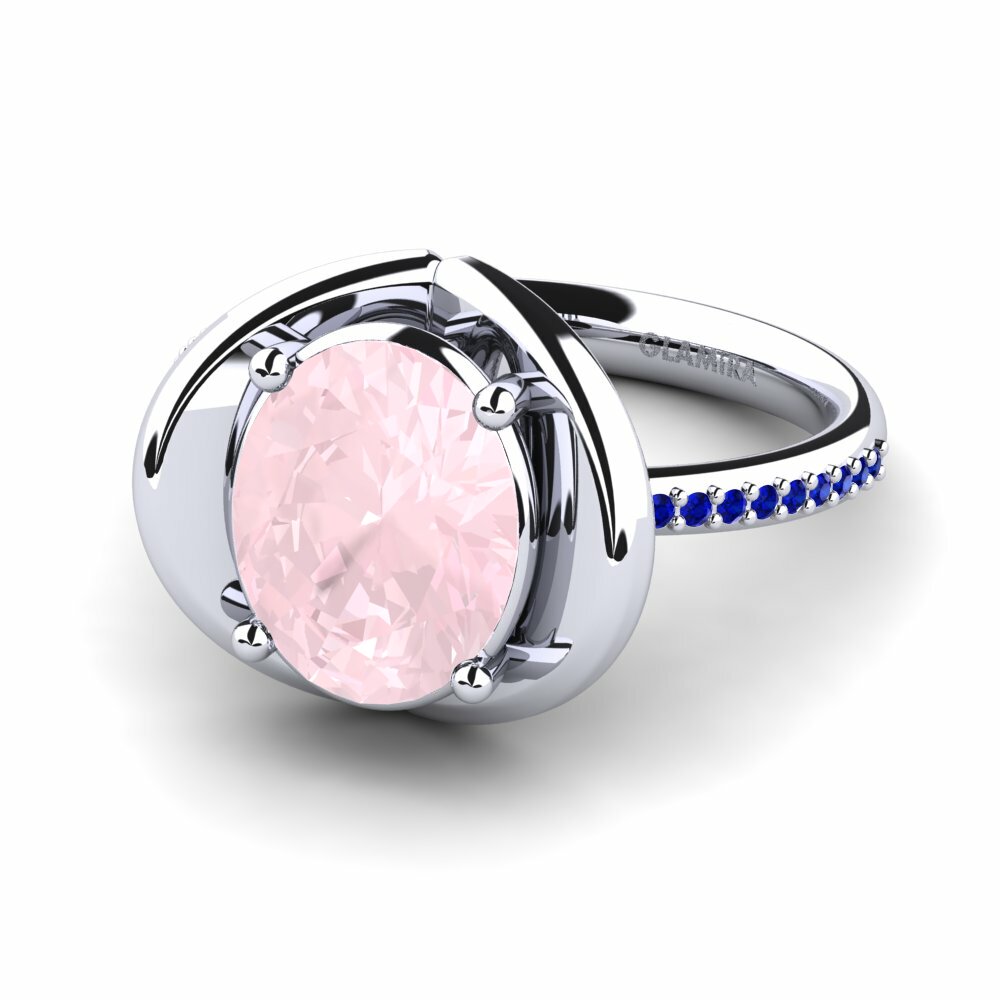 Cuarzo rosa Anillo de compromiso Johila