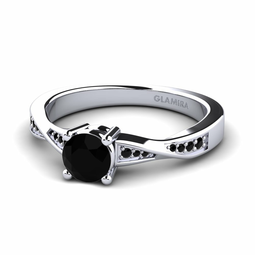 Čierny diamant Zásnubný prsteň Kabena 0.5 crt