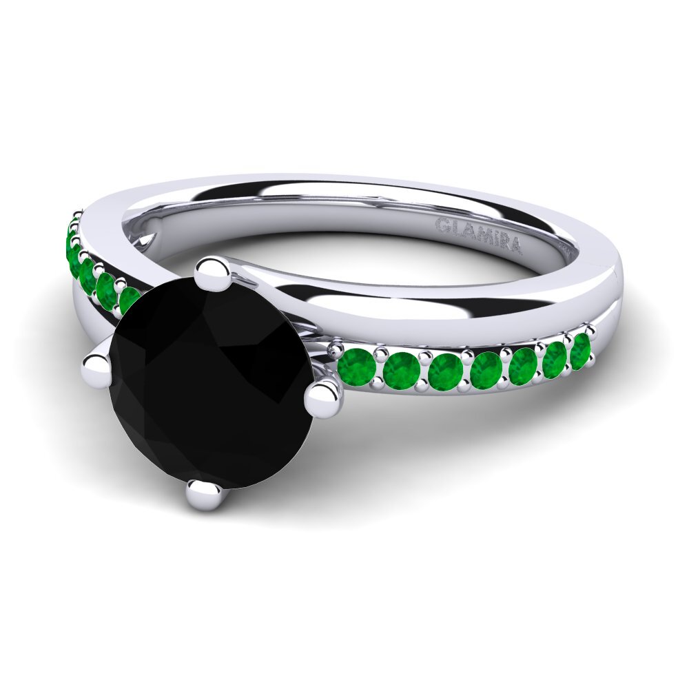Black Diamond Engagement Ring Lia 2.0crt