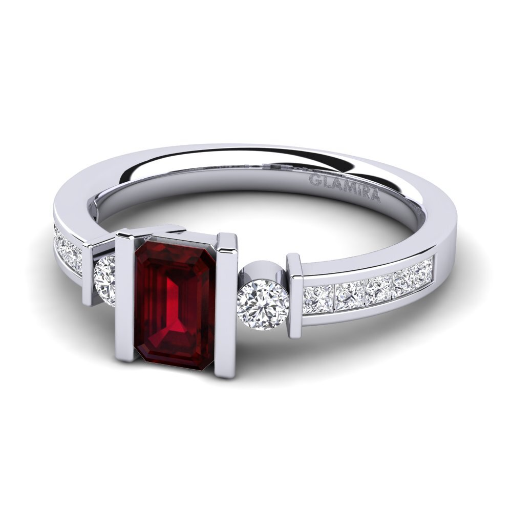 Garnet Engagement Ring Metis
