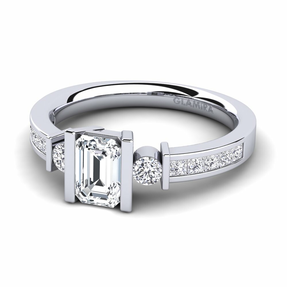 Circón Blanco Anillo de compromiso Metis