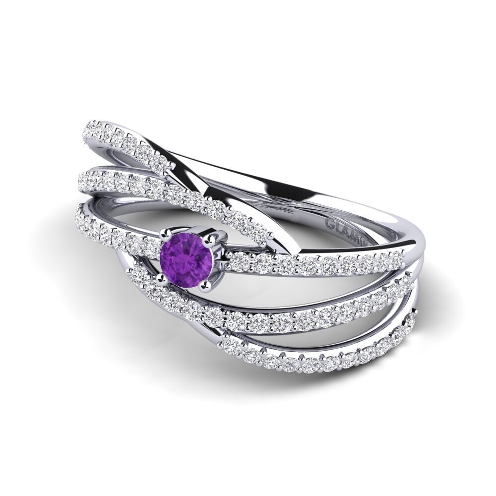 Amethyst Engagement Ring Nadine