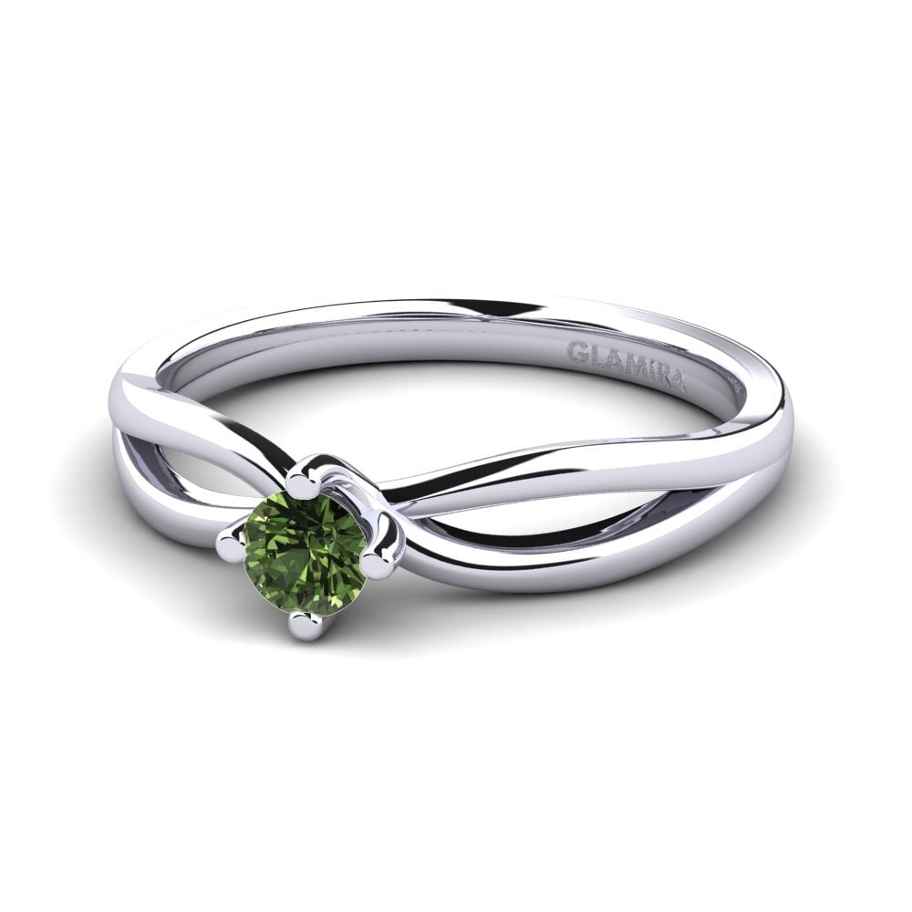 Zafiro Verde Anillo de compromiso Layla 0.16crt