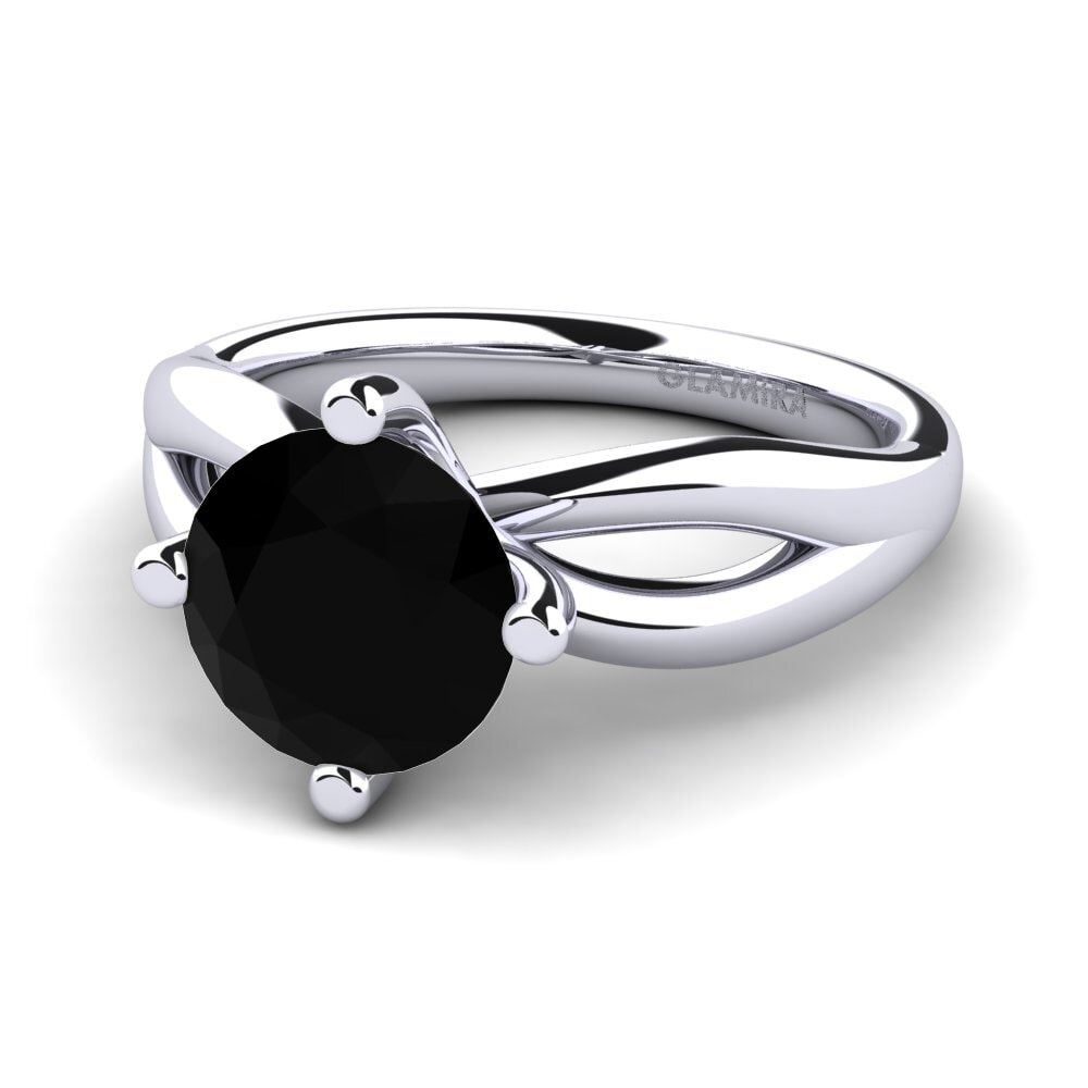 Ónix Negro Anillo de compromiso Layla 2.0crt
