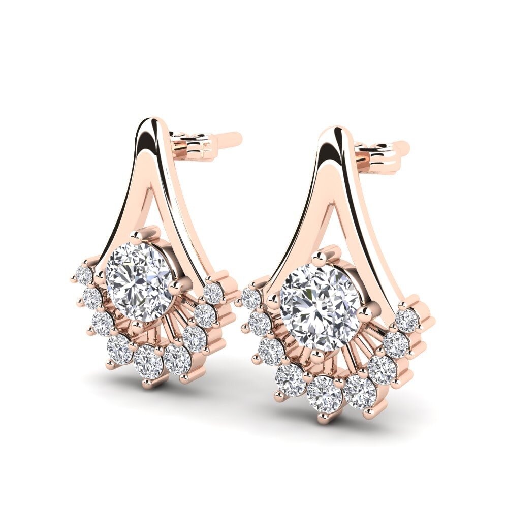 18ct Rose Gold Women's Earring Lea