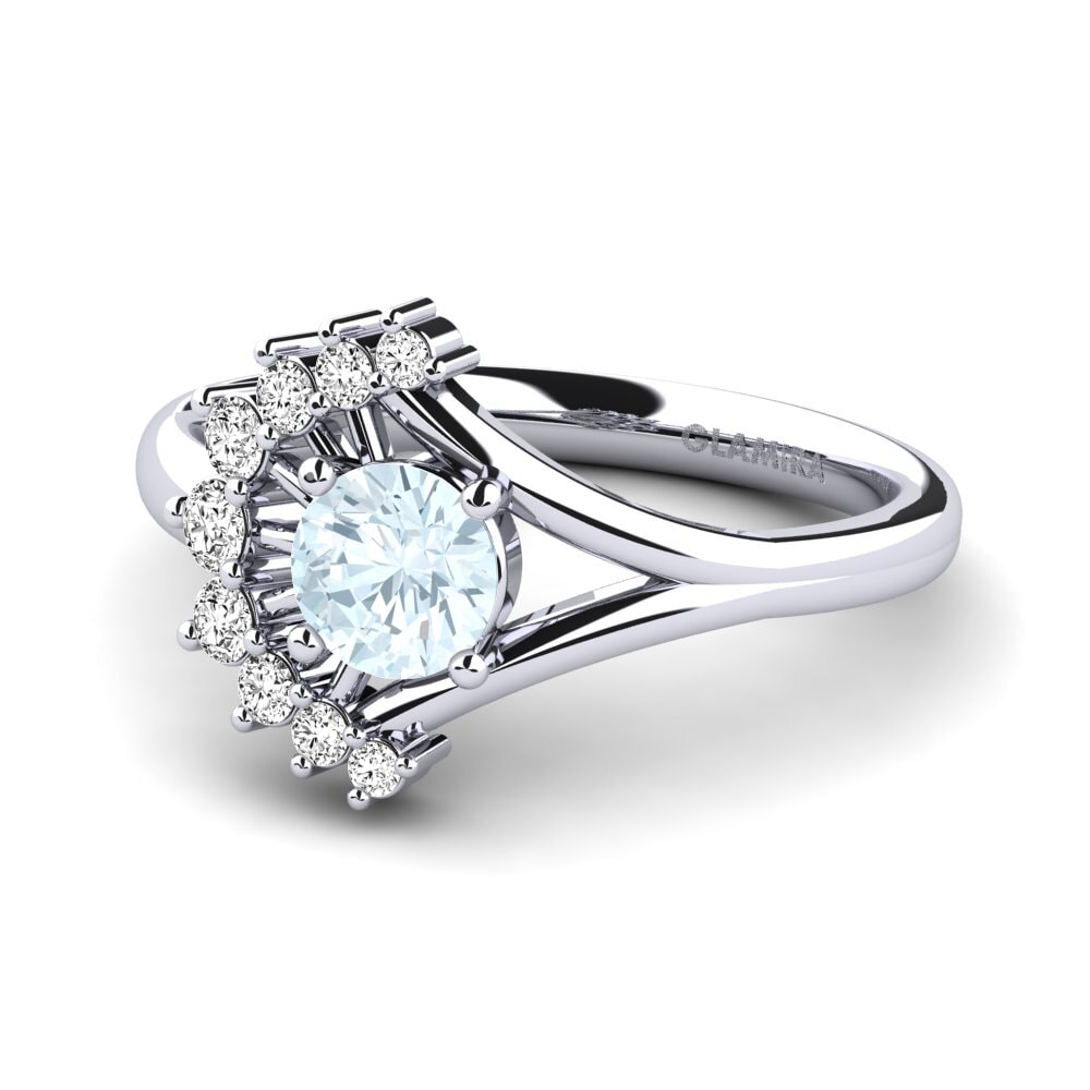 Aquamarine Engagement Ring Lea