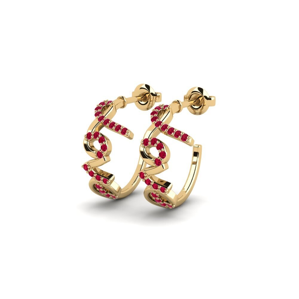 Ruby Women's Earring Leafte