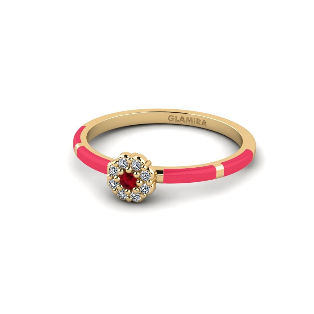 Roter Zirkonia Ring Lebanon