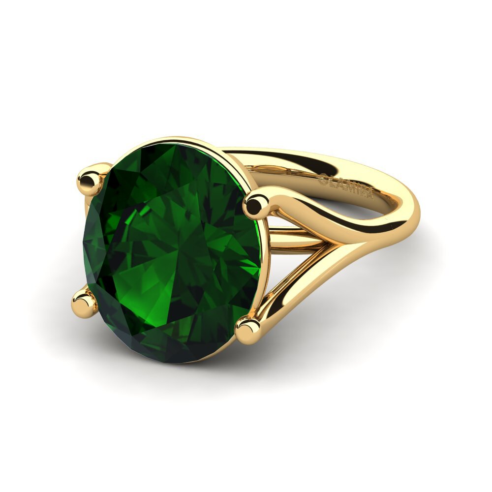 Turmalina verde Anillo Ledina