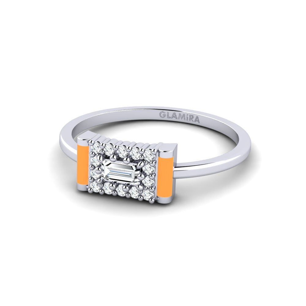 Weiß-Silber Ring Ledyard