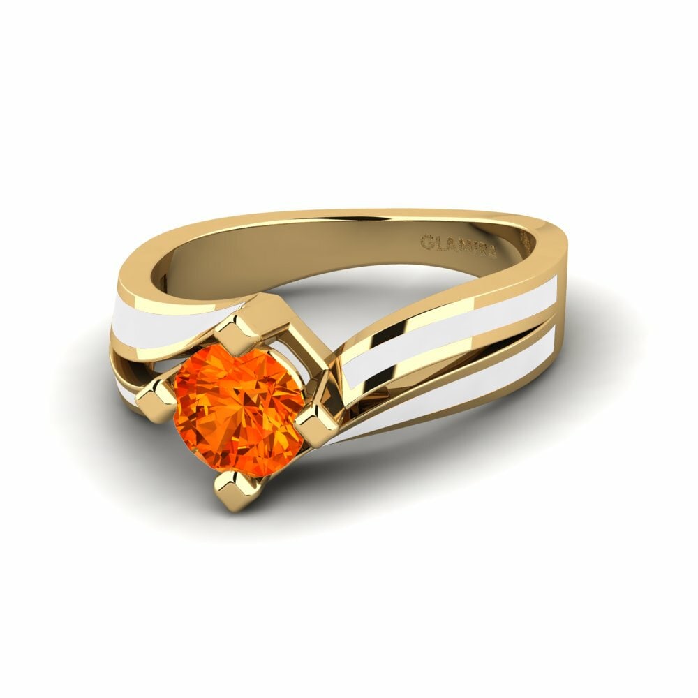 Bagues Saphir orange Créations Solitaires