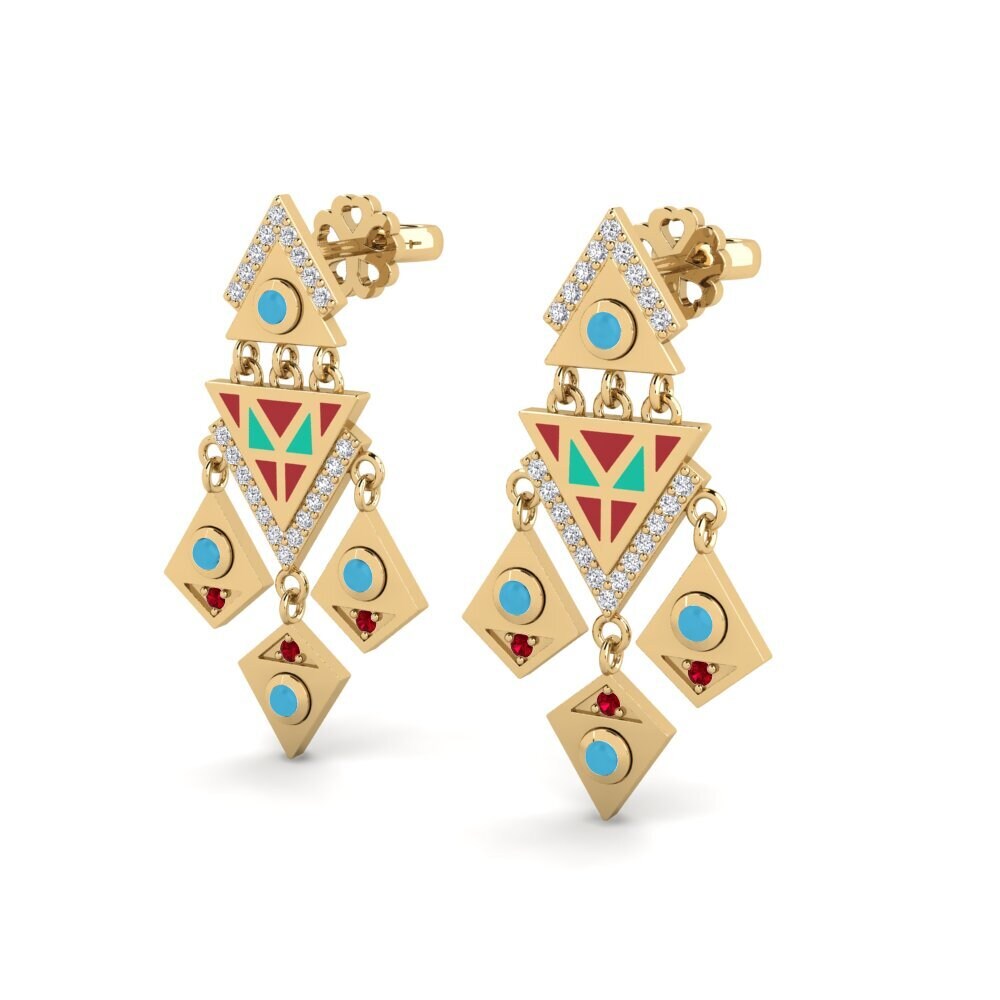 Red Zirconia Women's Earring Legislator