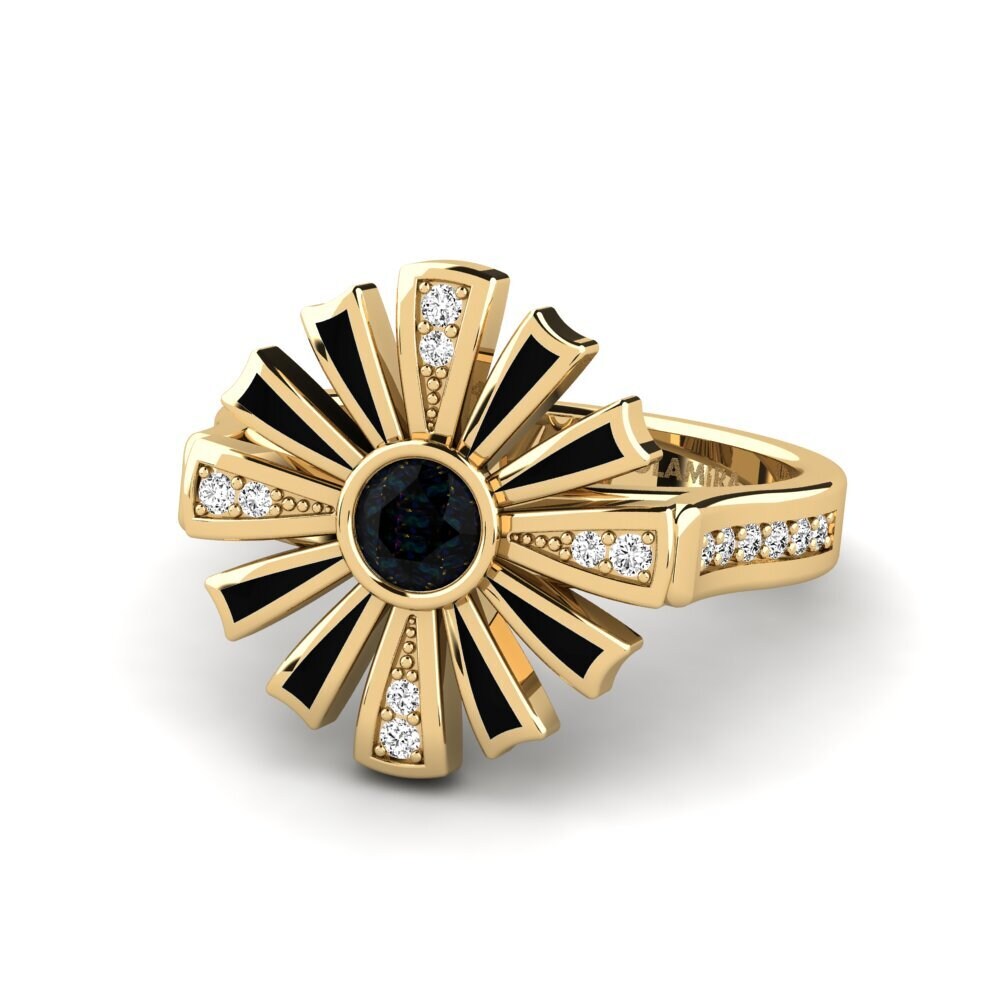 Opalo Negro Anillo Legiste