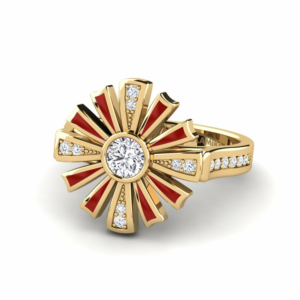 Bagues Diamant De Synthèse Floral
