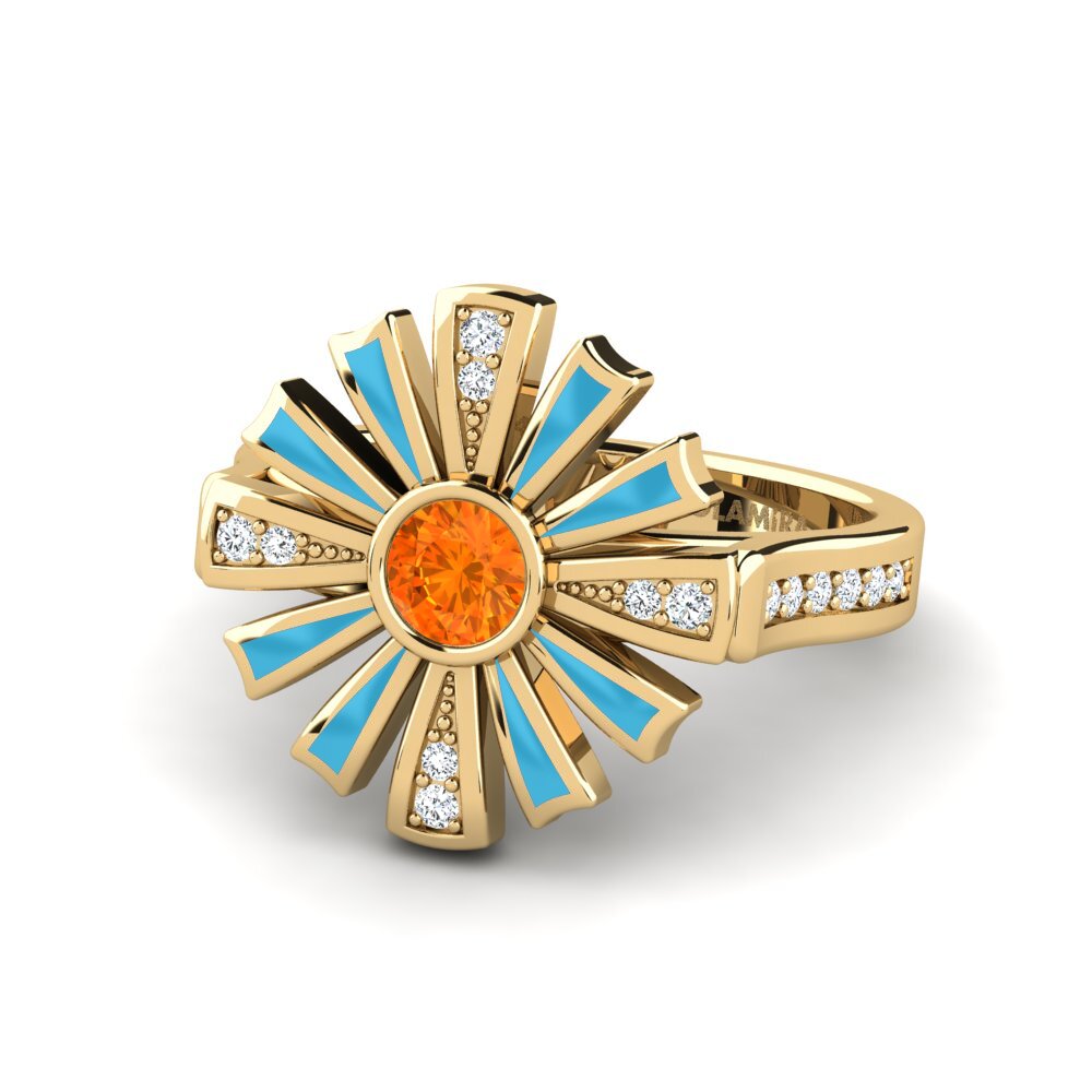 Orangefarbener Saphir Ring Legiste