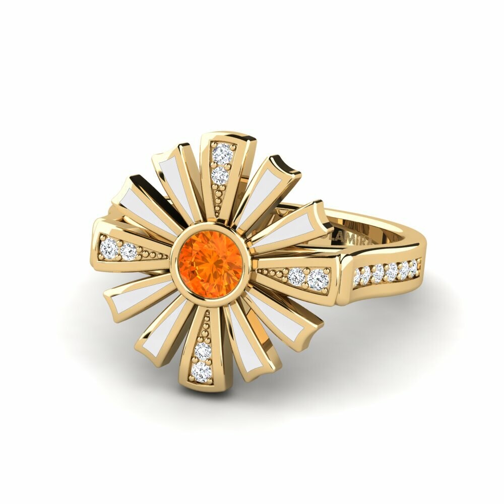 Saphir orange Bague Legiste