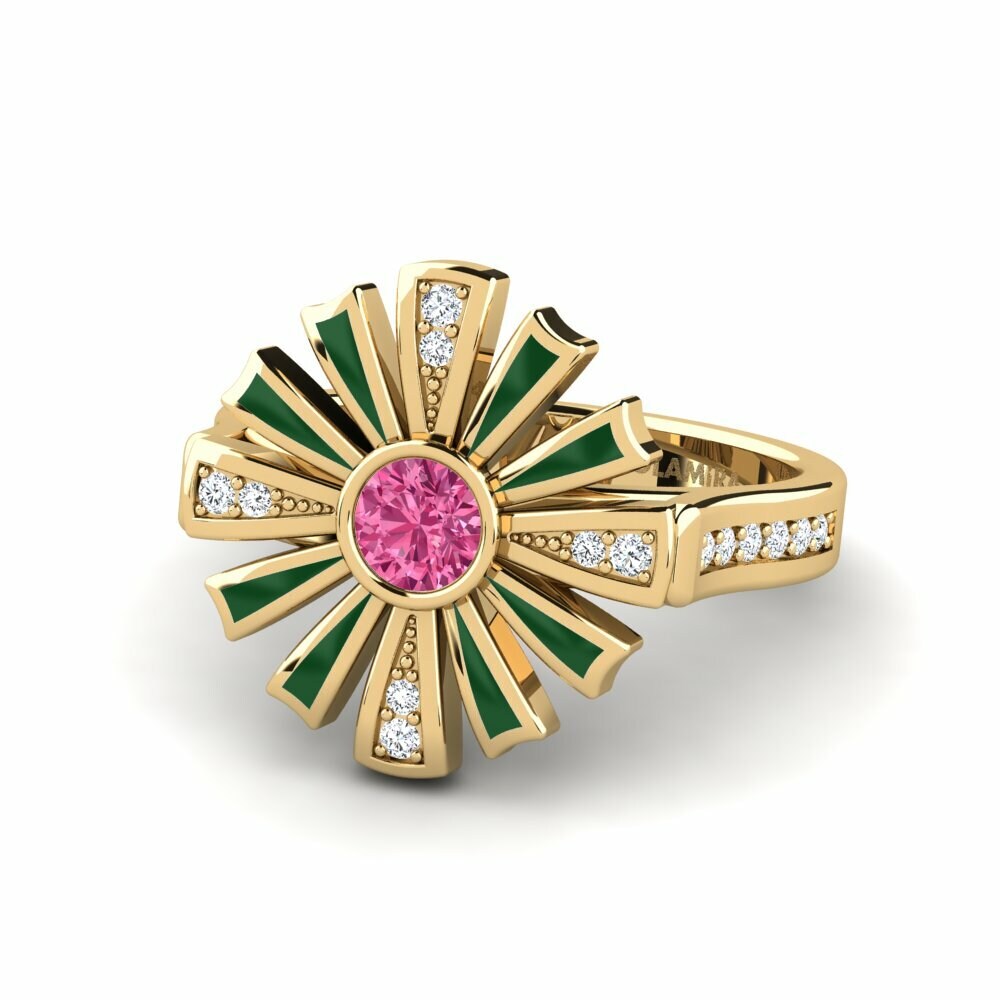 Bagues Tourmaline Rose Floral