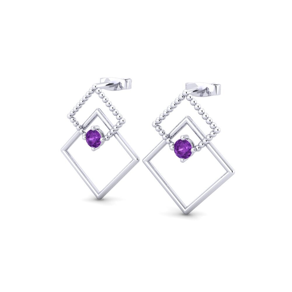 Amethyst Damen ohrring Legno