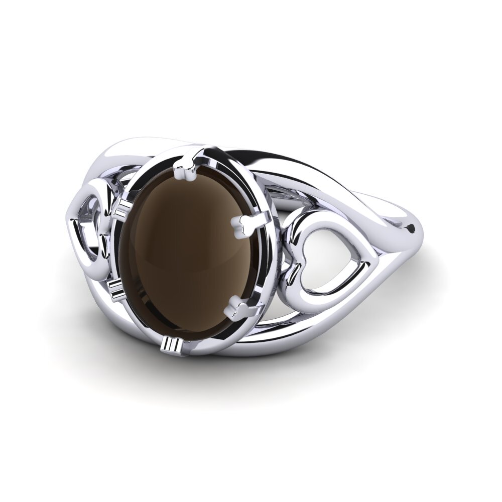 Cabochon Smoky Topaz Ring Leiani