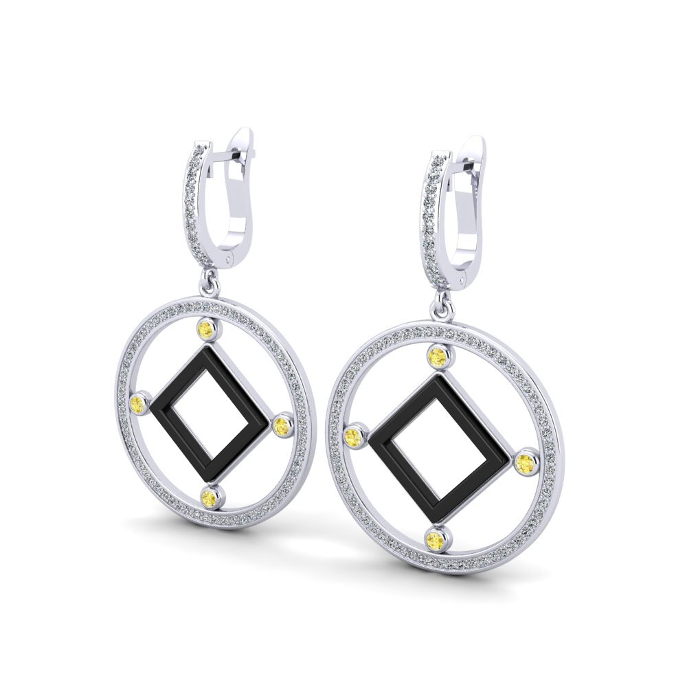 Yellow Sapphire Women's Earring Leida