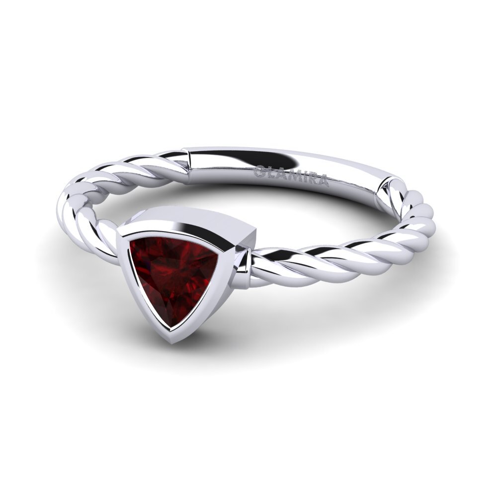 Trillion Garnet Engagement Ring Leigh