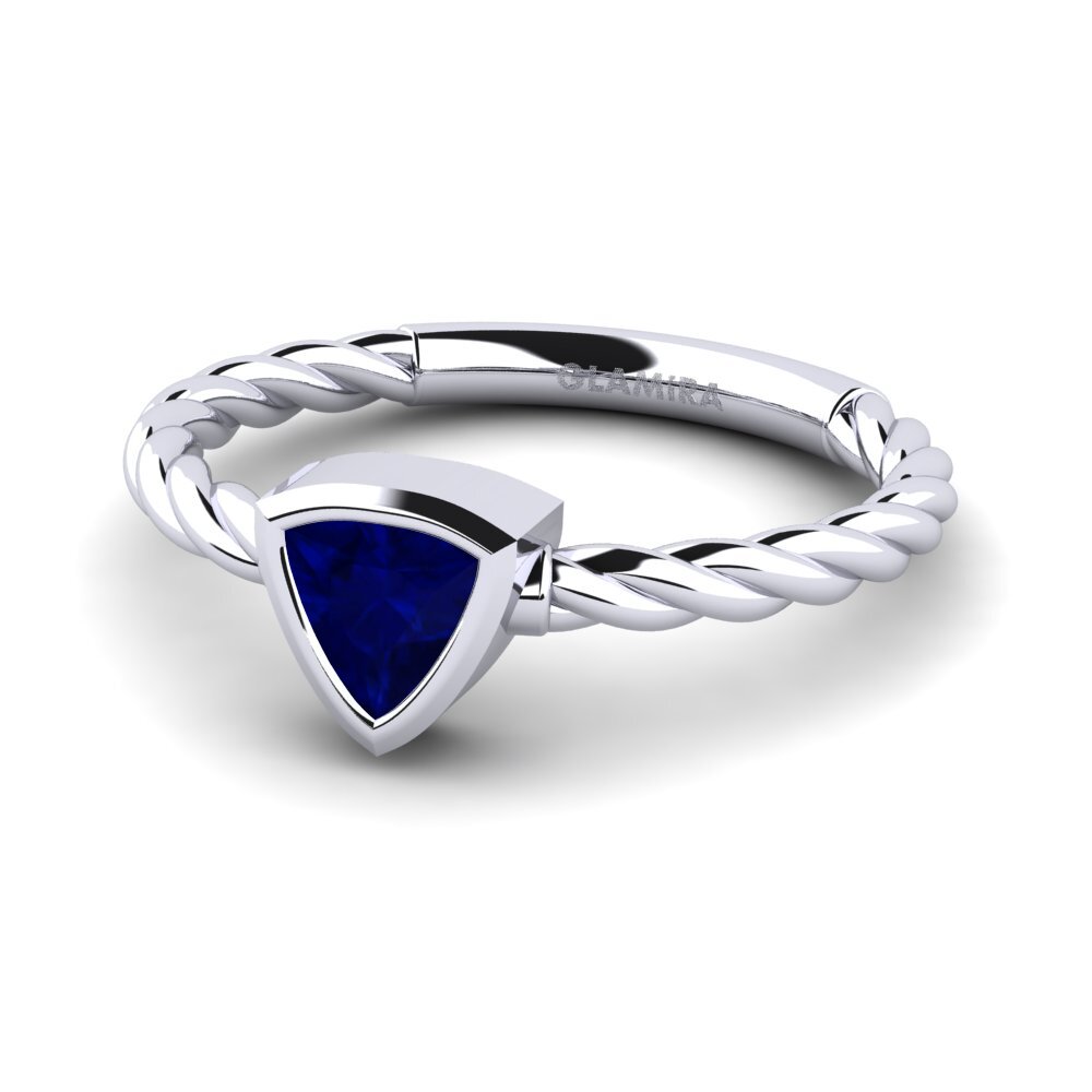 Trillion Sapphire Engagement Ring Leigh