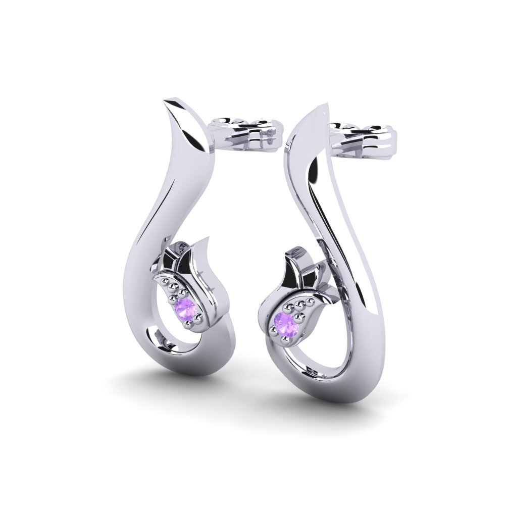Améthyste Boucle d'oreille femme Lelisa