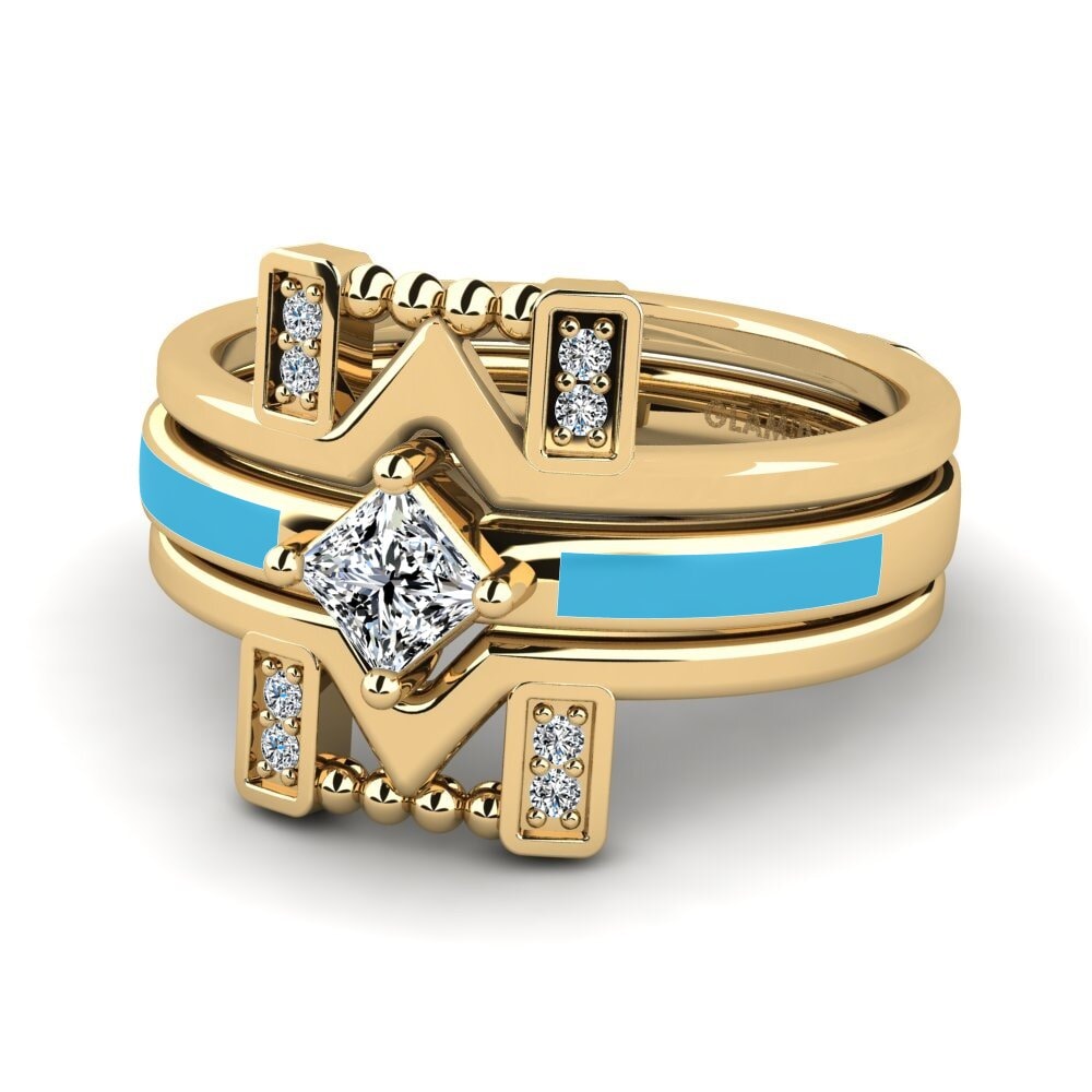 Gelbgold 750 Ring Lemealda SET