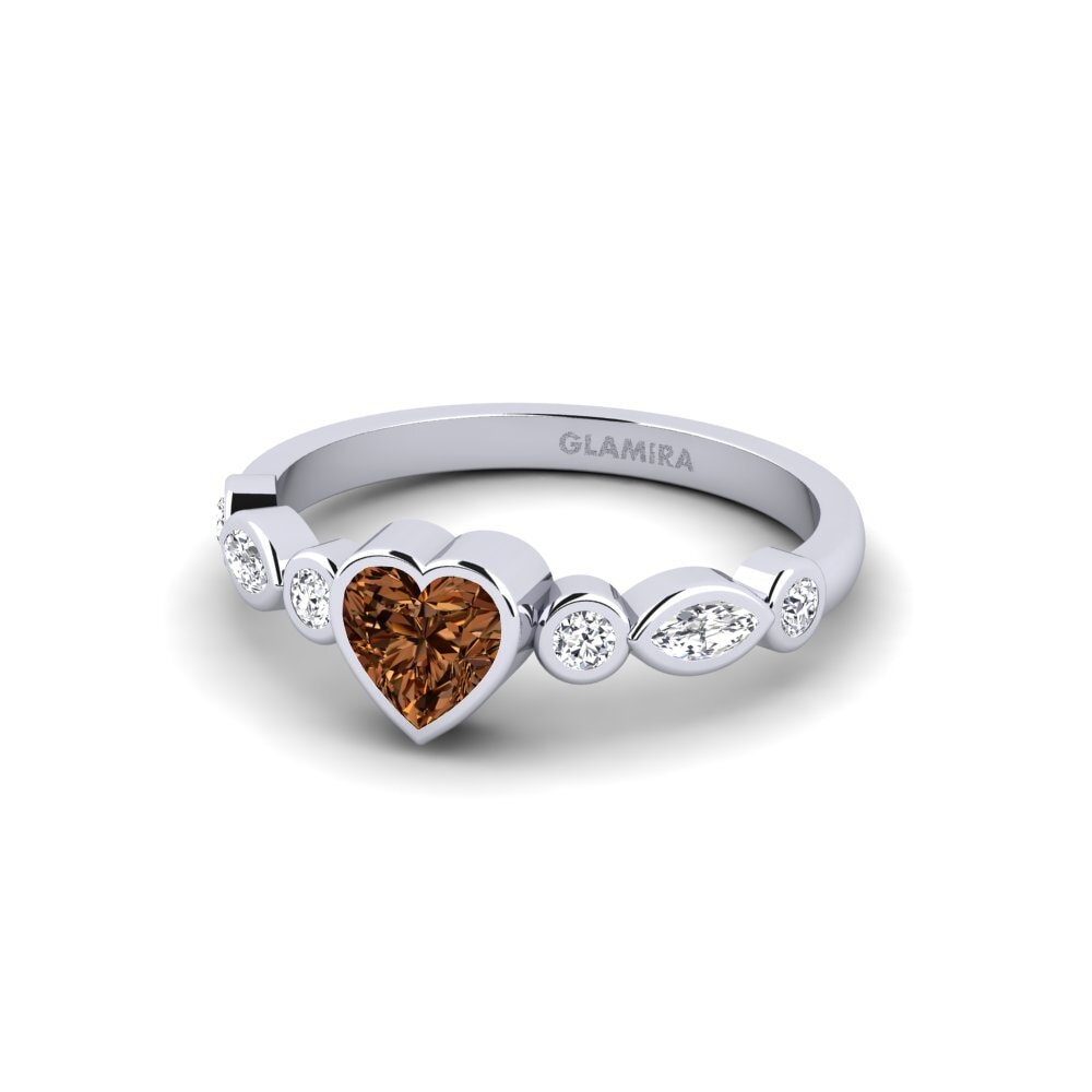 Diamante Castanho Anel Lemoule