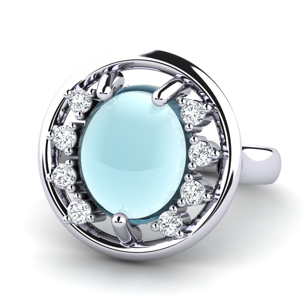 Cabochon Aquamarin Ring Lenneris