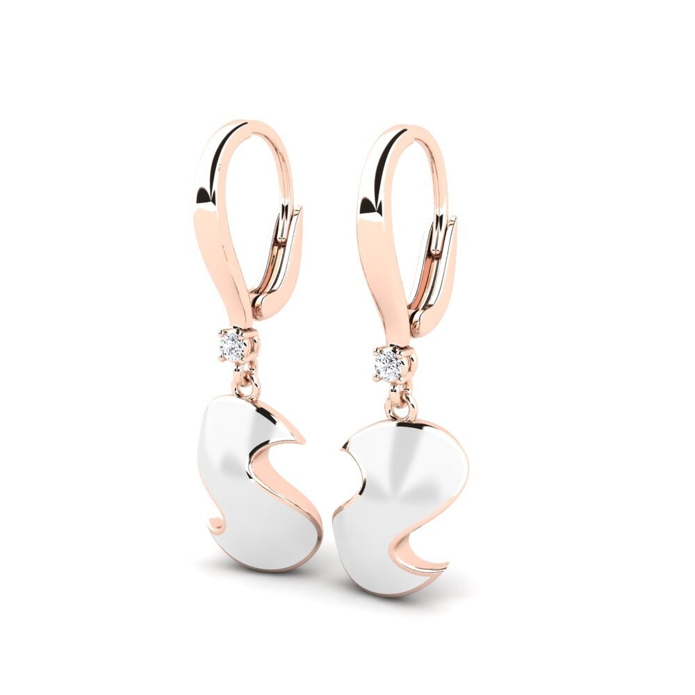 Rotgold 750 Damen ohrring Lenombre