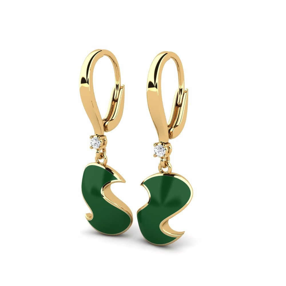 Gelbgold 750 Damen ohrring Lenombre