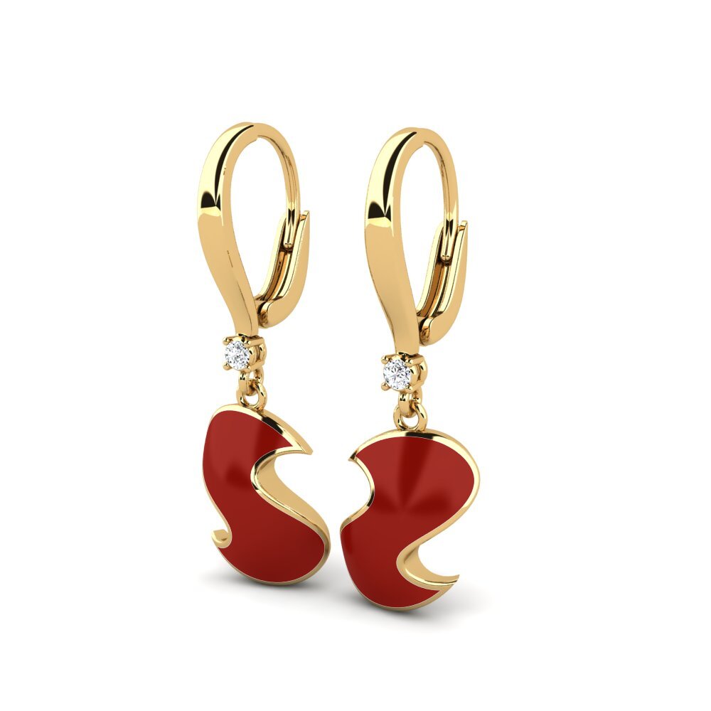 Gelbgold 750 Damen ohrring Lenombre