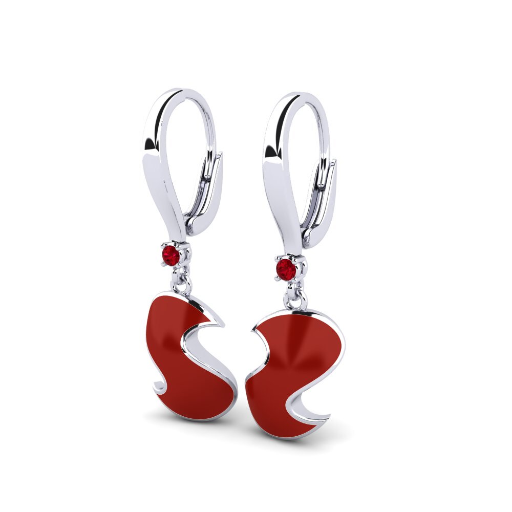 Red Zirconia Women's Earring Lenombre