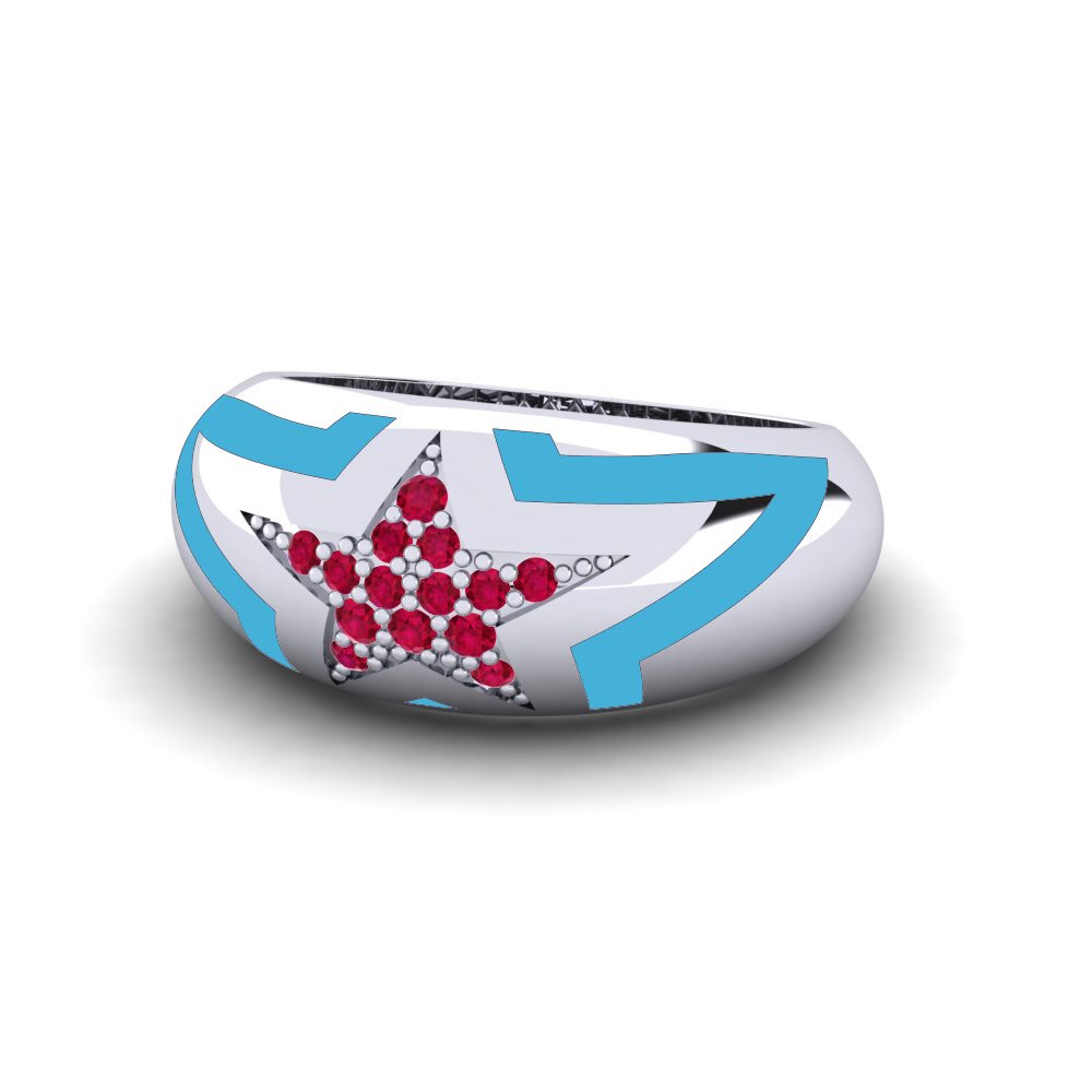 Rubin Pinker Ring Leocadia