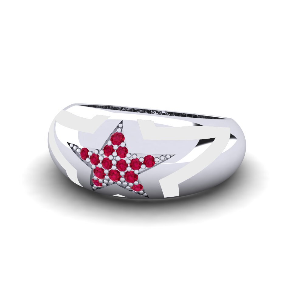 Rubin Pinker Ring Leocadia