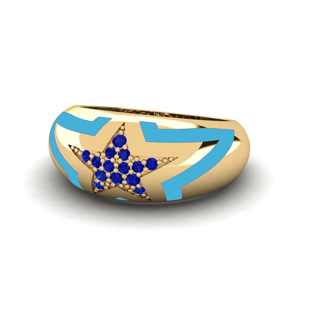 Gelbgold 750 Pinker Ring Leocadia