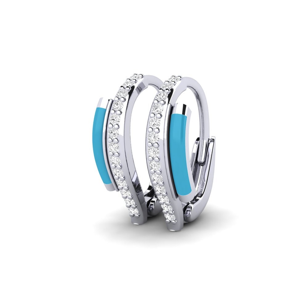 9ct White Gold Women's Earring Leros