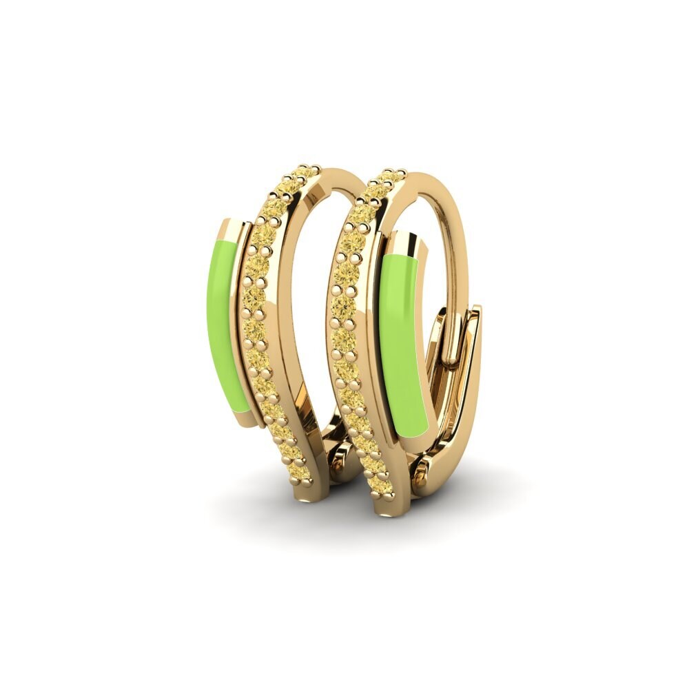 Diamante Amarillo Pendiente de mujer Leros
