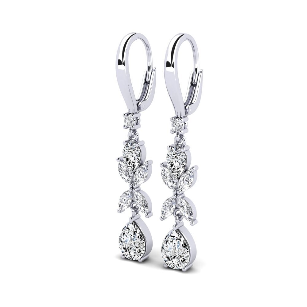 Plata 925 Circonita Pendiente de mujer Leroy