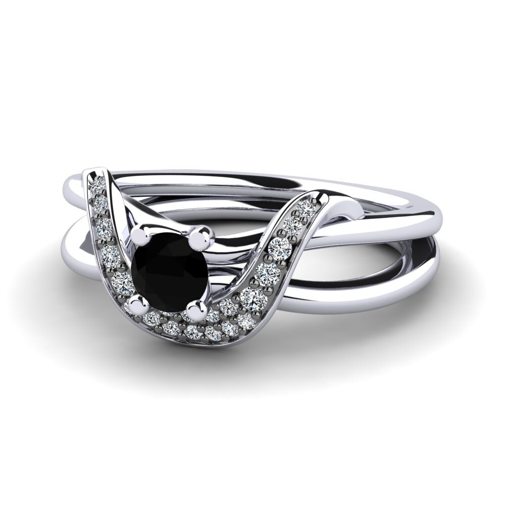 Black Diamond Engagement Ring Lesia 0.25 crt
