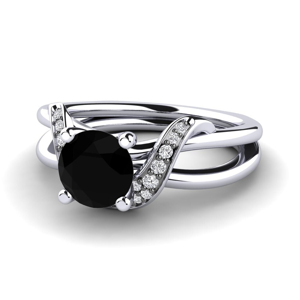 Black Diamond Engagement Ring Lesia 1.0 crt
