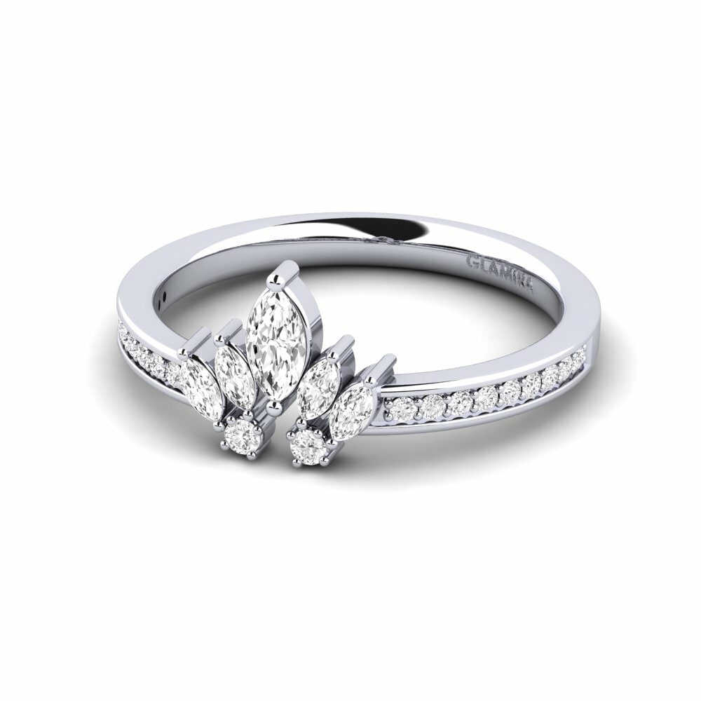 Marquise White sapphire Engagement Ring Lesoni