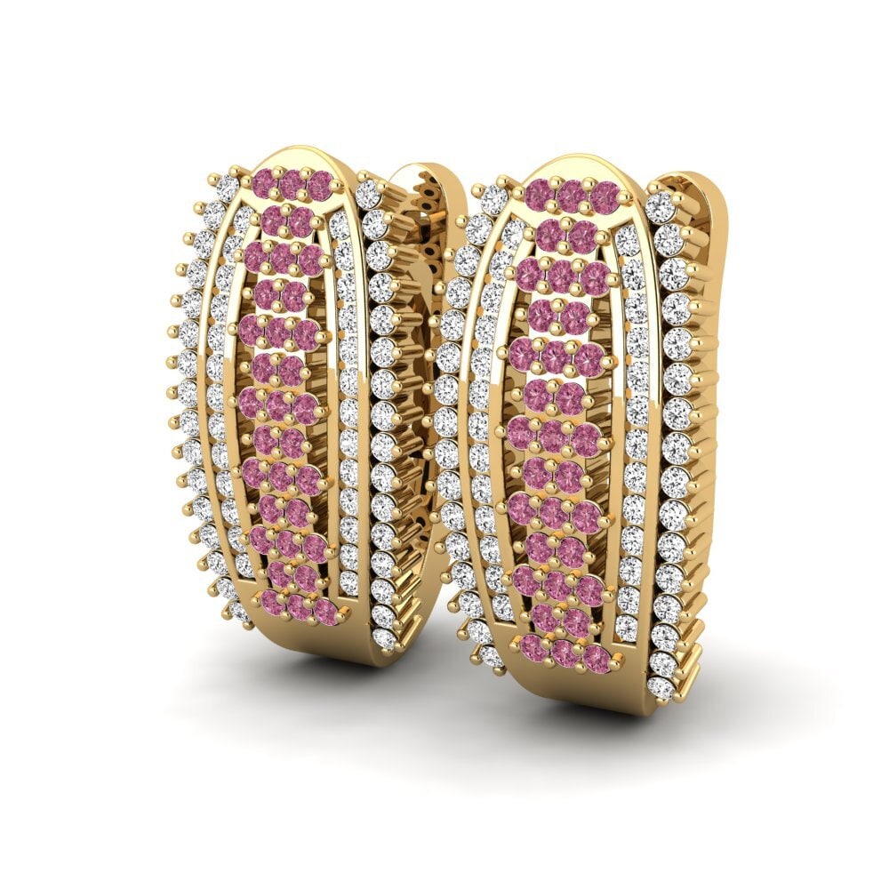 Đá Rhodolite Bông tai nữ Letitia