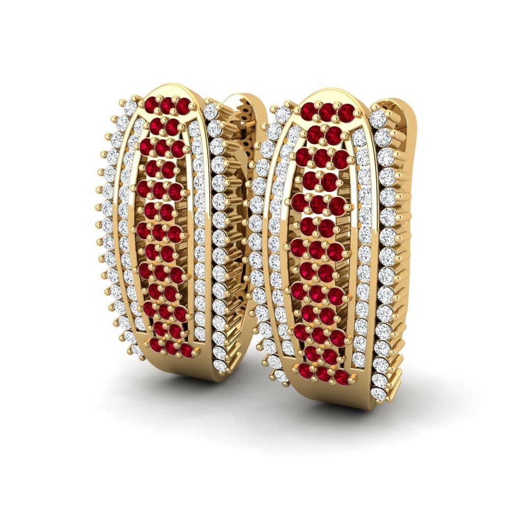 Đá Zirconia Đỏ Bông tai nữ Letitia