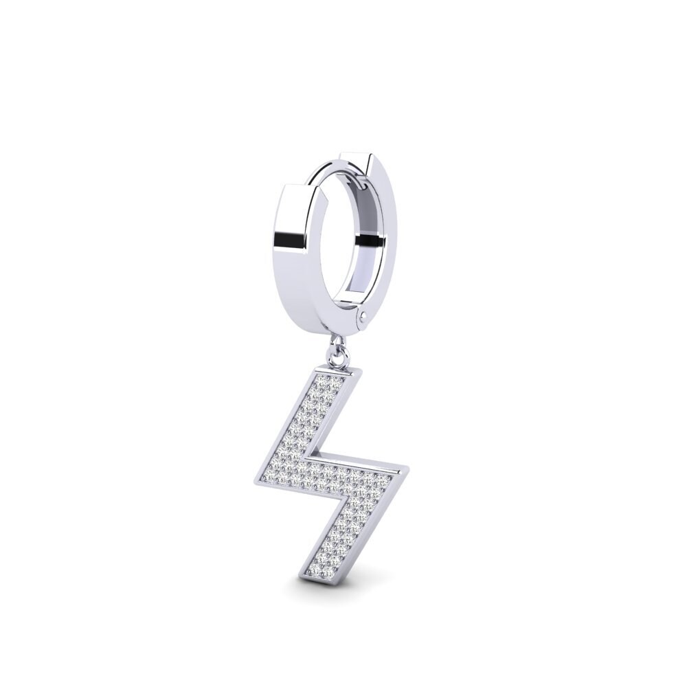 925 stříbro Moissanit Pánské náušnice Letrassa